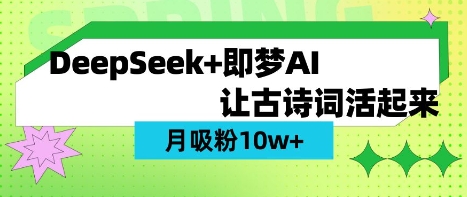 用DeepSeek做AI 古诗词视频,涨粉 10W+(保姆级教程)-4503资源库