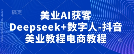 美业AI获客Deepseek+数字人-抖音美业教程电商教程-4503资源库